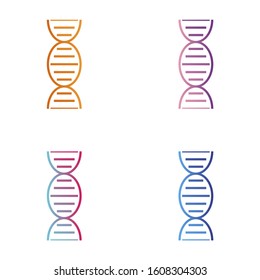 DNA, genetic sign, elements and icons collection