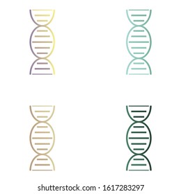 DNA, genetic sign, elements and icons collection