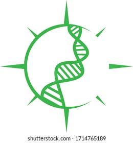 recopilación de ADN, signos genéticos, elementos e iconos