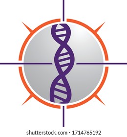 Sammlung von DNA, genetischen Zeichen, Elementen und Symbolen