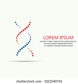 DNA, genetic sign, symbol elements or icon