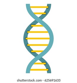 DNA genetic symbol icon. Flat illustration of DNA genetic vector symbol icon isolated on white background