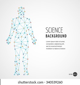 DNA, Genetic Symbol Of Man With Dna Molecule Structure