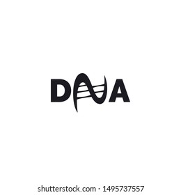 DNA Genetic Typography Design Vector