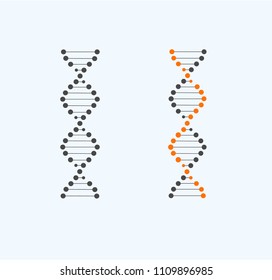 DNA, genetic vector symbol.