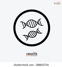 DNA, genetics vector icons .vector illustration.