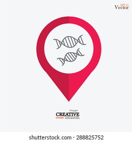 DNA, genetics vector icons .vector illustration.