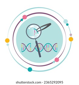 DNA genome sciences vector illustration graphic icon