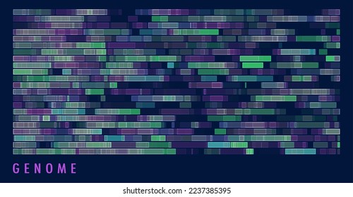 DNA genomic test, genome map. Big data visualization. Abstract infographics representation. Graphic concept for your design