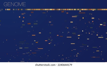 DNA genomic test, genome map. Big data visualization. Abstract infographics representation. Graphic concept for your design