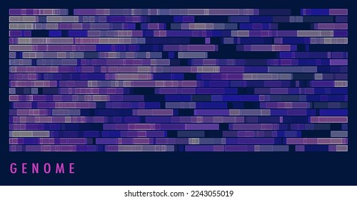 DNA genomic test, genome map. Big data visualization. Abstract infographics representation. Graphic concept for your design
