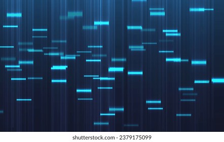 DNA genomic test, genome map. Big data visualization. Abstract infographics representation. Graphic concept for your design