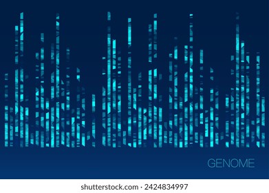 DNA genomic test, genome map. Big data visualization. Abstract infographics representation. Graphic concept for your design