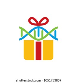 Dna Gift Logo Icon Design