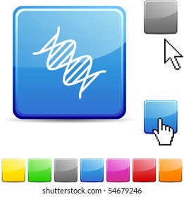 DNA-glänzendes lebendiges Web-Symbol.