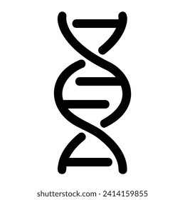 dna Glyph-Symbol auf weißem Hintergrund