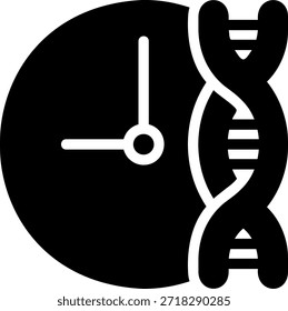 Vector de ilustración de icono de glifo de ADN