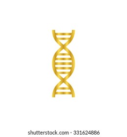 DNA -  gold vector icon
