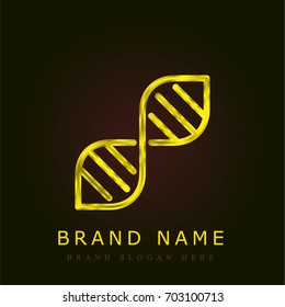 Dna golden metallic logo