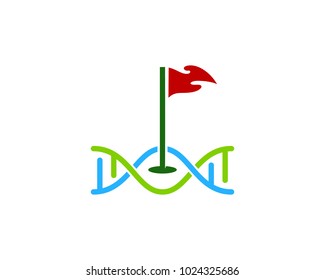 Dna Golf Icon Logo Design Element