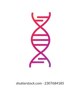 Dna Gradient Icon Vector Illustration