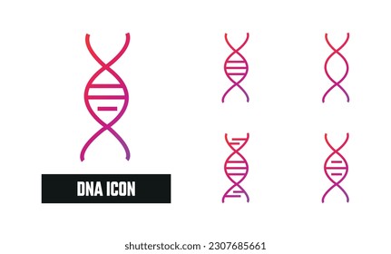 Ilustración del vector de iconos de degradado de Adn