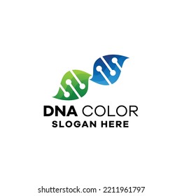 Ilustración del logotipo de degradado de ADN Ilustración