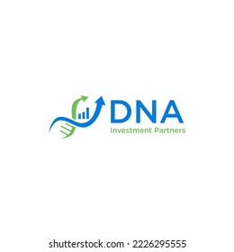 dna grow investment logo design.graphic financial with genetic vector template