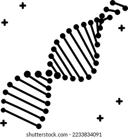 DNA hand drawn icon vector design
