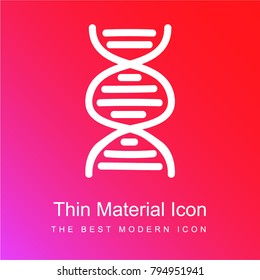 DNA hand drawn symbol red and pink gradient material white icon minimal design