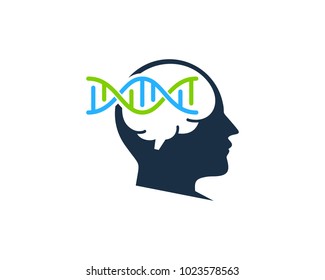 Dna Head Icon Logo Design Element
