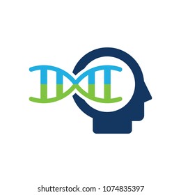 Dna Head Logo Icon Design