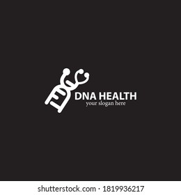 DNA health logo template vector icon design