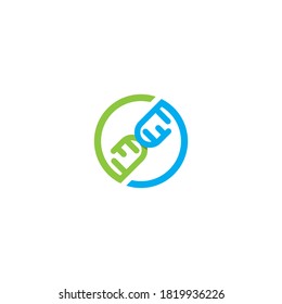 diseño de icono vectorial de la plantilla de logotipo de estado de ADN