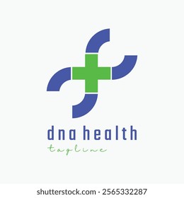 dna health logo vector design