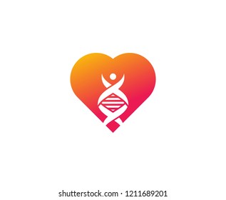 DNA heart logo 