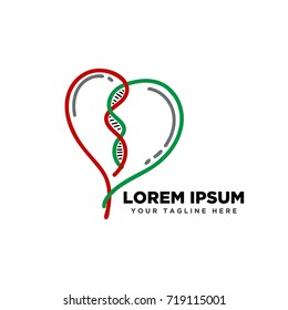 dna heart logo