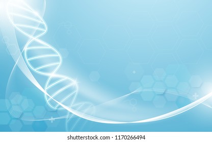 DNA and heart rate. Medicine and science concept abstract background