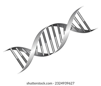 Hélice de ADN. Estructura de doble helix del ADN. Imagen aislada para impresiones, afiches e ilustraciones.