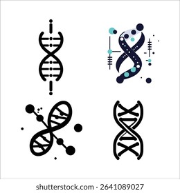 Dna helix genetic code biology science biotechnology research molecule medical structure genome vector