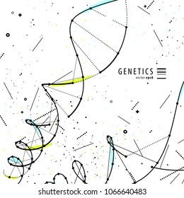 DNA helix, genetic conceptual vector background