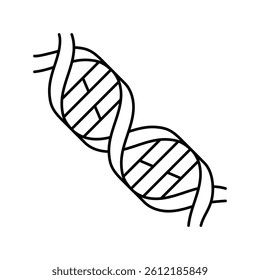 dna helix genetic engineering line icon vector. dna helix genetic engineering sign. isolated contour symbol black illustration