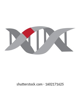 DNA helix, genetic engineering related vector illustration 