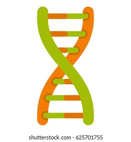 DNA helix icon flat isolated on white background vector illustration