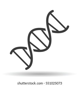 DNA helix icon. Line style