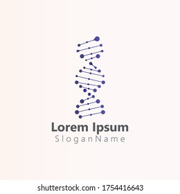 DNA Helix icon logo template human genetic vector Simple logo vector illustration