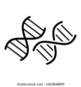 DNA helix icon logo vector design template