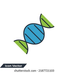 ilustración vectorial del icono dna helix. Plantilla de símbolo genético humano del ADN para la colección de diseño gráfico y web