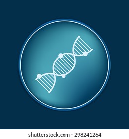 DNA helix icon. Medical Research character. Symbol of medicine. Icon Biology and Genetics
