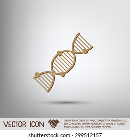 DNA helix icon. Medical Research character. Symbol of medicine. Icon Biology and Genetics